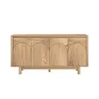 Buffet Sideboard Cupboard Cabinet 4 Doors Pantry Storage Oak 150 CM