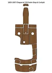 2003-2007 Chaparral 220 Swim Platform Cockpit Boat EVA Foam Teak Deck Floor Pad