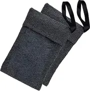 HINZIC 2PCS Exfoliating Soap Bag for Soap Bar, Mesh Bar Soap Saver, Body Scrubber Foaming Pocket Pouch Gray Sponge Exfoliator for Shower and Bath Women Men