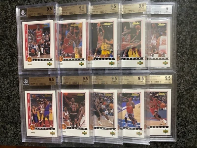 1999-00 Upper Deck Epic Retro Michael Jordan Complete 10 card Set BGS 9.5