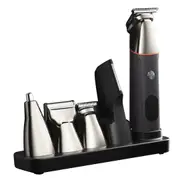5 in 1 Men's Hair Clipper Set Electric Body Hair Trimmer Beard Shaver Nose Trimmer Haircut Kit Fully Washable USB Rechargeable