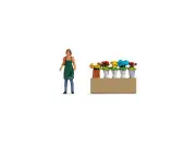 Noch 16502 HO/OO Gauge Flower Stall Tiny Scenes Set