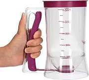 Pancake Batter Dispenser with Squeeze Handle, 900ml Large Capacity Dispenser for Pancakes, Waffles, Muffins, Crepes & Cupcakes – Baking Tool