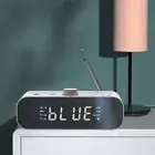 Digital Alarm Clock Radio BT Digital Radio LED Display Rechargeable for Bedroom