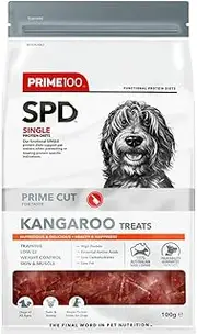 SPD Prime Cut Dog Training Treats, High Protein Single Protein Diet, 100g, Mixed Flavours Pack Australian Made Dog Treats Grain Free Dog Treats Natural Dog Treats Low Carb (100 Grams, Kangaroo)