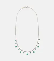 [Suzanne Kalan] Suzanne Kalan 18kt gold necklace with diamonds and emeralds One Size green