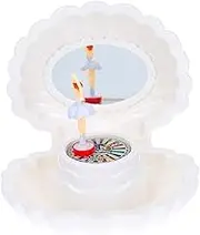 iplusmile 1Pc Shell Rotating Musical Box Jewelry Organizer Unique present for Birthdays Decorative Storage Box for Home Decor Exquisite Craftsmanship