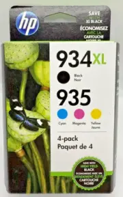 02/25 New Genuine HP 934XL 935 Black Color 4PK Ink Cartridges OfficeJet Pro 6815
