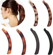 6 Pieces Banana Hair Clips for Women,Cute Banana Clip for Thin Fine Thick hair,Non Slip Banana Claw Clips