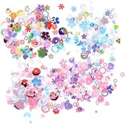 PAMINGONO Loose Iridescent Sequins for Crafting Flat Beads for Sewing Embroidery and DIY Projects High Reflectivity Spangles for Creative Decorations and Unique Highlights