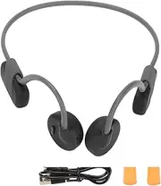 Bone Conduction Bluetooth Headphones Wireless Open Ear Headset IP56 Waterproof Dustproof HiFi Sound with Built in Mic for Running Cycling Gray
