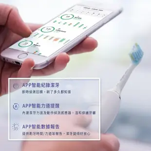 【Philips 飛利浦】Sonicare 煥白閃耀智能音波震動牙刷/電動牙刷-白鑽(HX9912/07)