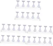 minkissy 6 Sets Nail Art Studio Tools Set Acrylic Nails Holder Manicure Practice Rack Nail Display Stand for Salons