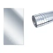 Self Adhesive 2M Large Mirror Wall Sticker Roll Bathroom Room DIY Decor Stick On
