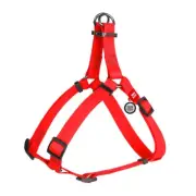 Waterproof Dog Harness Step-In Adjustable Durable Collartex QR-Tag WAUDOG Red