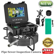 Sewer Camera 1080P 10" Monitor Drain Pipe Inspection Camera with Audio Recorder
