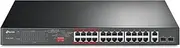 TP-Link 24-Port 10/100Mbps & 2-Port Gigabit Unmanaged PoE+ Switch, 250W Budget, Up to 250m Range, Priority & Isolation Mode, PoE Auto Recovery, Plug & Play, Ultra HD Video, Metal Casing (TL-SL1226P)