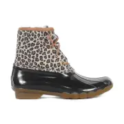 Sperry Top-Sider Little Kids Saltwater Leopard Print Duck Boots STK165468