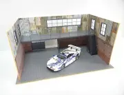 Two-floors auto garage Diorama model kit Size 1/18 Model car display 1:18 scale