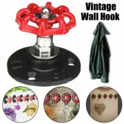 2pcs 2.2" Industrial Retro Style Iron Pipe Wall Hook Towel Coat Hat Rack Hangers