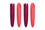 4pc Boon JAB Silicone Food Utensils Feeding Baby 1y+ Feeder Infant Coral Purple
