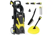 JET-USA RX535 Electric High Pressure Washer, 2600PSI 2 Nozzles, Brush Head, Deck Cleaner, Detergent Bottle