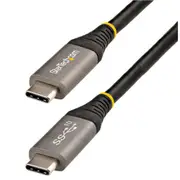 StarTech.com USB31CCV1M USB 3.1 Gen 2 - 10Gbps - 100W - 5A USB-C Cable - 1m USB-IF Certified - USB 3.1 / 3.2 Gen 2 - 100W PD - DP Alt Mode [USB31CCV1M]