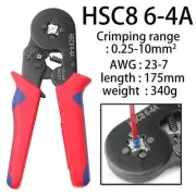Ferrule Ratchet Crimper Plier Crimping Tool Cable Wire Electrical Terminals Kit
