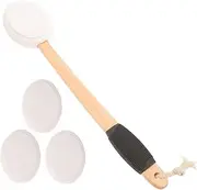 1set Non-slip Back Brush for Lotion Application Handheld Cream Applicator with Replacement Heads Versatile Bath and Sunscreen Applicator for Effortless Self-application
