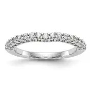 14K White Gold Diamond Wedding Band