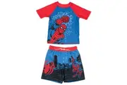 Spider-Man Swinging Action Youth Swim Shorts & Rash Guard Set