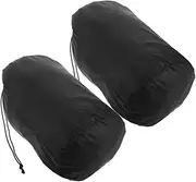 Kisangel 2pcs Travel Stuff Sack Nylon Drawstring Storage Bag Large Capacity Waterproof Laundry Organizer Pouch for Clothes Blankets Quilts
