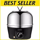 Versatile Electric Egg Cooker – 30-Minute Timer for Poached, Scrambled & More