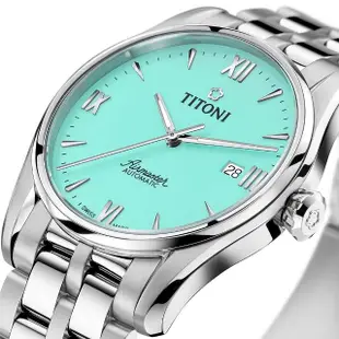 【TITONI 梅花錶】空中霸王系列 AIRMASTER 機械錶 Tiffany(83908 S-691 蒂芬尼色)