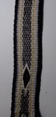 HANDWOVEN PICKUP INKLE LOOM SASH, 70" x 1.5" belt, braided cl88cr bon88craft G6