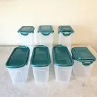 Lock n Lock 7 Food Storage Pantry Organization containers Spearmint Color Lids