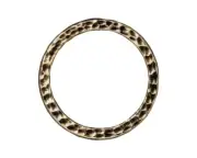 TierraCast Antique Brass Bronze Ring Connector 25mm, Hammered Hammertone Jewelry