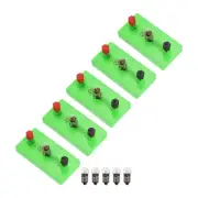 Mini Bulb Socket with 1.5V Bulb, 5 Pcs Bulb Holder Lamp Base for Physics
