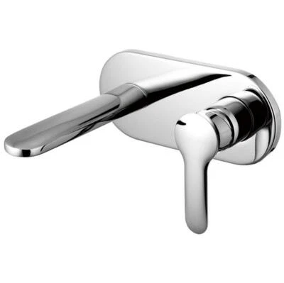 Single Lever Brass Chrome Finish Wall Basin and Bath Mixer