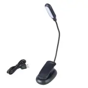Clip Desk Lamp LED Reading Light, 5 LEDs, 1000mAh Rechargeable 3 Light