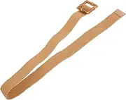 [CLISPEED] Braided Waist Belt for Women with Buckle Elastic Straw Belt for Summer Dresses Unique Ethnic Design Comfortable Fit for Various Occasions Versatile Wide Waist Accessory