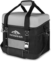 INSMEER Cooler Bag 36L, Large Cooler Bags Insulated with Hard Lid, Soft Cooler Bag Leakproof/Collapsible/Portable Cooler Backpack,with Bottle Opener, Suitable for Beach Camping Picnics