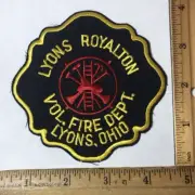 Lyons Royalton Volunteer Fire Department Patch Ohio