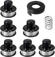 Eyoloty Weed Eater Spools Compatible with Black and Decker RS-136 ST4500 ST1000 ST4000 GE600 CST800 ST6800 String Trimmer Replacement Line 20ft 0.065" Edger Refills Parts Auto-Feed (6 Spool+1cap)