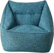 UYSOFRCV Lazy Lounger Storage Sofa Slipcover, Solid Color Simple Design Seat Bean Bag Chair Cover with Handle for Adults and Kids, Without Filling,Blue