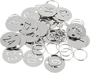 25pcs Tags with Rings Engraved Locker Number Tags for Luggage Dorms and Keychains Durable and Resistant Identification Labels