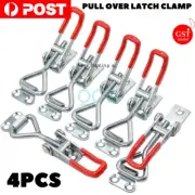 4PCS Pull Over Centre Latch Trailer Toggle Overcentre Latch Fastener Door Hook A