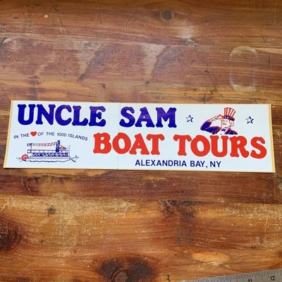 UNCLE SAM BOAT TOURS 1000 Islands Alexandra Bay NY In the Heart Bumper Sticker