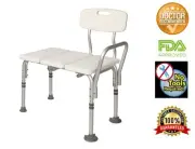 Bath Tub Shower Transfer Bench Stool Chair Bath Seat Tool-Less 300lb