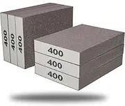 Tonmp 6 Pack 400 Grit Fine Sanding Sponge, Washable and Reusable Sanding Blocks Great for Pot Brush Pan Brush Sponge Brush Glasses Sanding Wood Sanding Metal Sanding (400 Grit)